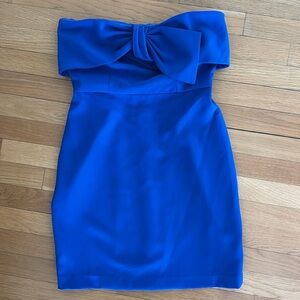 Sam Edelman Vibrant Royal Blue Strapless Mini Dress Size 4 Worn 1x